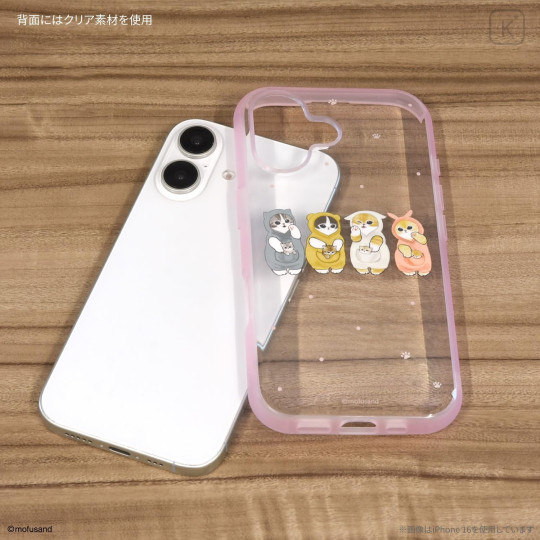 Japan Mofusand IIIIfit Clear iPhone16 Pro Case - Pink - 2