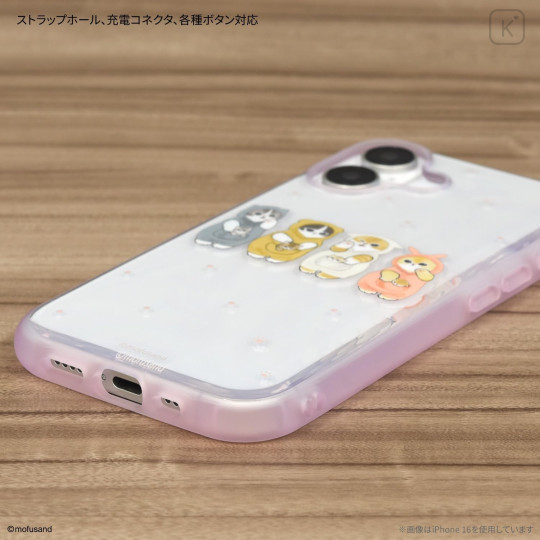 Japan Mofusand IIIIfit Clear iPhone16 Pro Case - Pink - 3