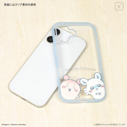 Japan Chiikawa IIIIfit Clear iPhone 16 Pro Case - Furuhonya Kani-chan & Momonga - 2