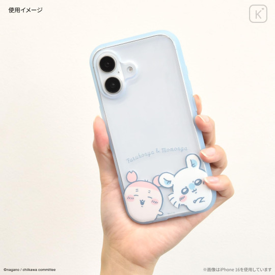 Japan Chiikawa IIIIfit Clear iPhone 16 Pro Case - Furuhonya Kani-chan & Momonga - 4