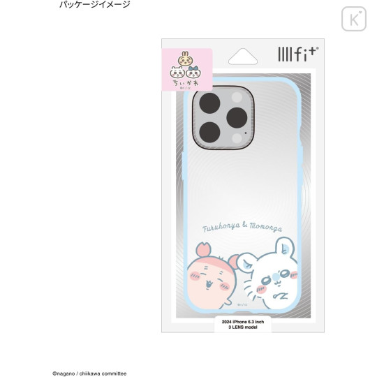 Japan Chiikawa IIIIfit Clear iPhone 16 Pro Case - Furuhonya Kani-chan & Momonga - 6