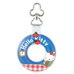 Japan Sanrio Miniature Swim Floating Ring Keychain - Hello Kitty : Reading