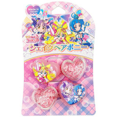 Japan Pretty Cure Mascot Hair Tie Set - Idol Precure Heart Shape Pink