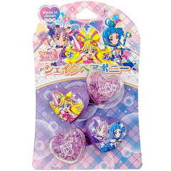 Japan Pretty Cure Mascot Hair Tie Set - Idol Precure Heart Shape Purple