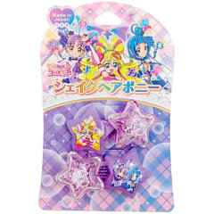 Japan Pretty Cure Mascot Hair Tie Set - Idol Precure Star Shape Purple