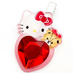 Japan Sanrio Hair Clip Bag Decoration - Hello Kitty & Tiny Chum : Magical Jewelry Heart