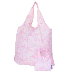 Japan Sanrio Eco Shopping Bag With Pocket - My Melody : Watercolor Pink