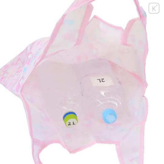 Japan Sanrio Eco Shopping Bag With Pocket - My Melody : Watercolor Pink - 3