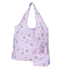 Japan Sanrio Eco Shopping Bag With Pocket - Kuromi : Baku Light Purple