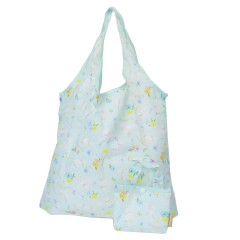 Japan Sanrio Eco Shopping Bag With Pocket - Cinnamoroll : Flower Light Mint