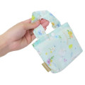 Japan Sanrio Eco Shopping Bag With Pocket - Cinnamoroll : Flower Light Mint - 4