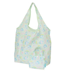 Japan Sanrio Eco Shopping Bag With Pocket - Hangyodon : Watercolor Light Mint