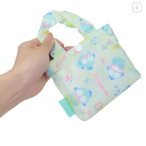 Japan Sanrio Eco Shopping Bag With Pocket - Hangyodon : Watercolor Light Mint - 4