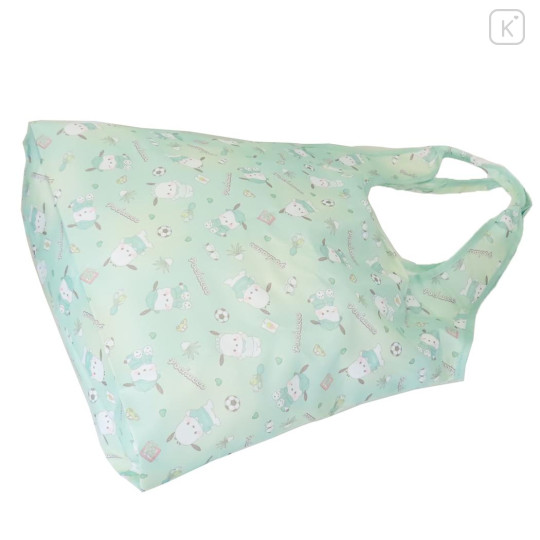 Japan Sanrio Eco Shopping Bag With Pocket - Pochacco : Light Green - 2