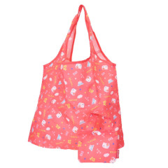 Japan Sanrio Eco Shopping Bag With Pocket - Hello Kitty : Mt. Fuji Red