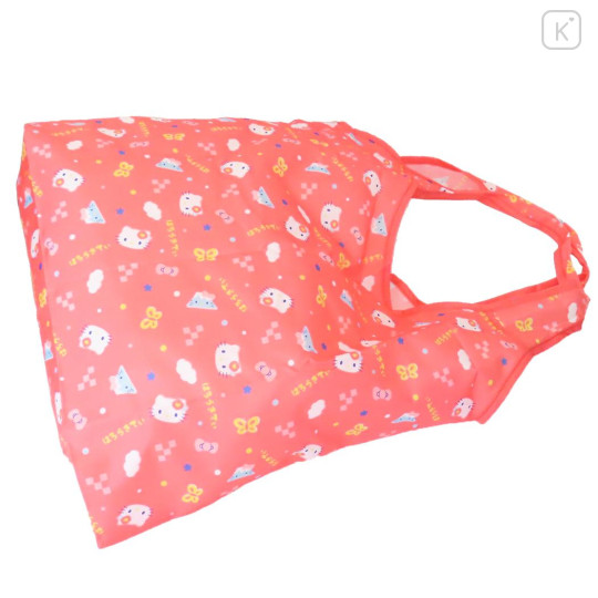 Japan Sanrio Eco Shopping Bag With Pocket - Hello Kitty : Mt. Fuji Red - 2