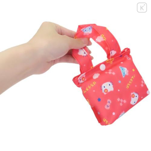 Japan Sanrio Eco Shopping Bag With Pocket - Hello Kitty : Mt. Fuji Red - 4