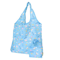 Japan Sanrio Eco Shopping Bag With Pocket - Cinnamoroll : Lucky Blue