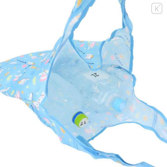Japan Sanrio Eco Shopping Bag With Pocket - Cinnamoroll : Lucky Blue - 3