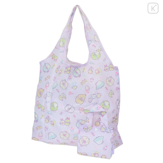 Japan San-X Eco Shopping Bag With Pocket - Sumikko Gurashi : Dreaming Idol Light Purle - 1
