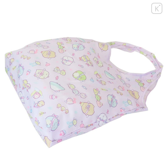 Japan San-X Eco Shopping Bag With Pocket - Sumikko Gurashi : Dreaming Idol Light Purle - 2