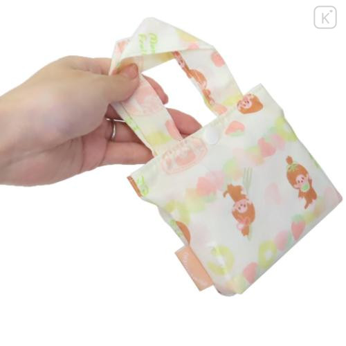 Japan Monchhichi Eco Shopping Bag With Pocket - Colorful Fruits - 4