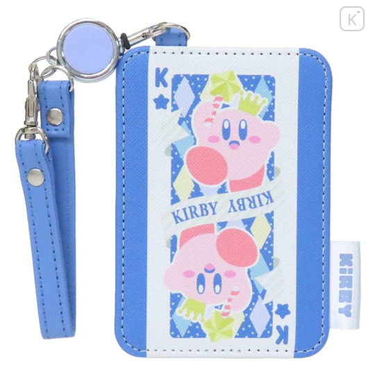 Japan Kirby Pass Case Card Holder & Reel - Kirby : Playing Card K - 1