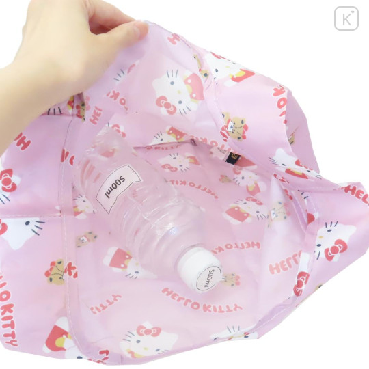 Japan Sanrio Eco Shopping Bag & Mascot Pouch - Hello Kitty - 3