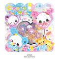 Japan Q-LiA Sparkly Marble Sticker Flakes - Kira Usa Twins Bubble Rabbit : Heisei Retro - 1