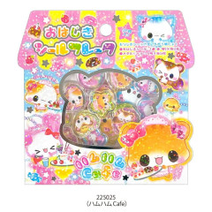 Japan Kamio Marble Sticker Flakes - Ham Ham Cafe : Heisei Retro