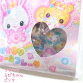Japan Sparkly Marble Sticker Flakes - Fluffy Rabbit Pink : Heisei Retro - 2