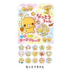Japan Sparkly Marble Sticker Flakes - Natto-chan : Heisei Retro
