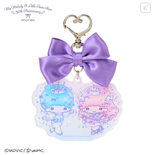 Japan Sanrio Ribbon Acrylic Keychain - Little Twin Stars : Dolly Mix - 1