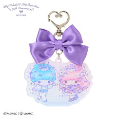 Japan Sanrio Ribbon Acrylic Keychain - Little Twin Stars : Dolly Mix