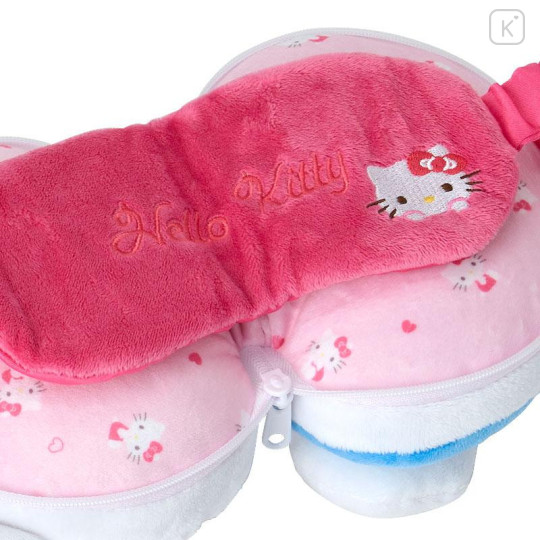 Japan Sanrio Eye Mask with Pillow - Hello Kitty - 4