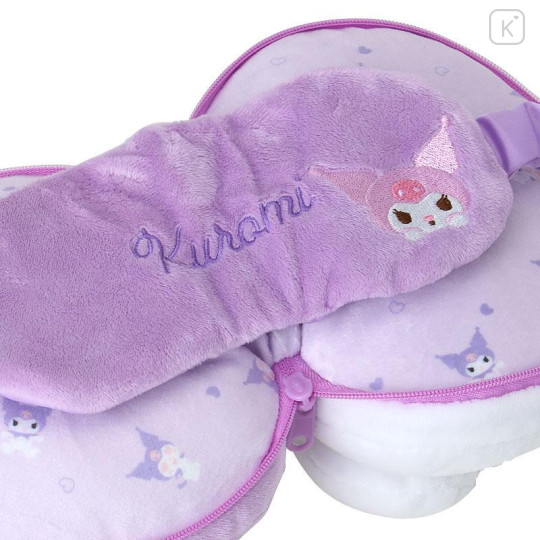 Japan Sanrio Eye Mask with Pillow - Kuromi - 4