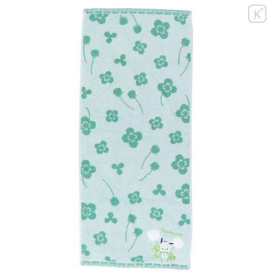 Japan Sanrio Jacquard Long Towel - Pochacco : Flower Bloom - 1