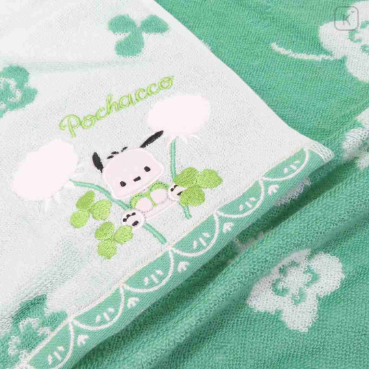 Japan Sanrio Jacquard Face Towel - Pochacco : Flower Bloom - 2