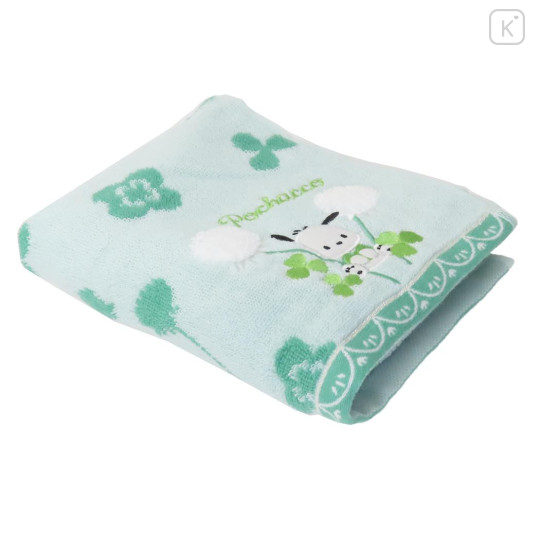 Japan Sanrio Jacquard Face Towel - Pochacco : Flower Bloom - 3