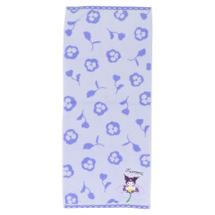 Japan Sanrio Jacquard Long Towel - Kuromi : Flower Bloom