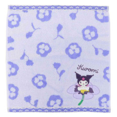 Japan Sanrio Jacquard Wash Towel - Kuromi : Flower Bloom