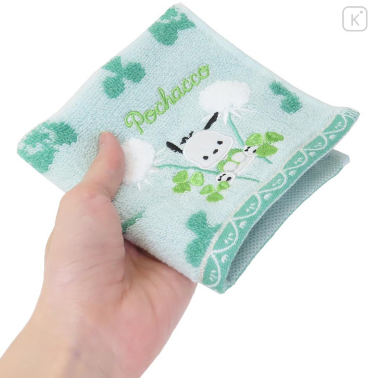Japan Sanrio Mini Towel Jacquard Handkerchief - Pochacco : Flower Bloom - 3