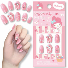 Japan Sanrio Nail Tips - My Melody : Heart Pink