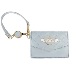 Japan Sanrio Pass Case Card Holder & Reel - Cinnamoroll : Dreaming Angel Face