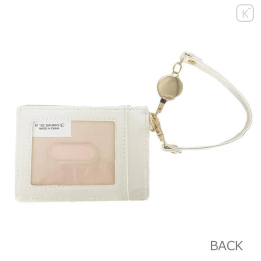Japan Sanrio Pass Case Card Holder & Reel - My Melody : Dreaming Angel Face - 2