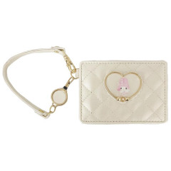 Japan Sanrio Pass Case Card Holder & Reel - My Melody : Dreaming Angel