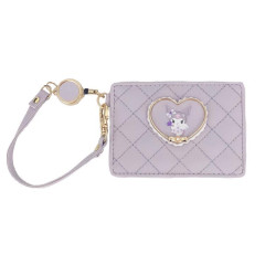 Japan Sanrio Pass Case Card Holder & Reel - Kuromi : Dreaming Angel