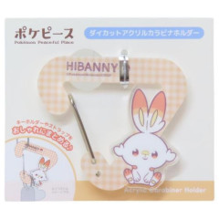 Japan Pokemon Acrylic Carabiner - Scorbunny : Pokepeace Gingham