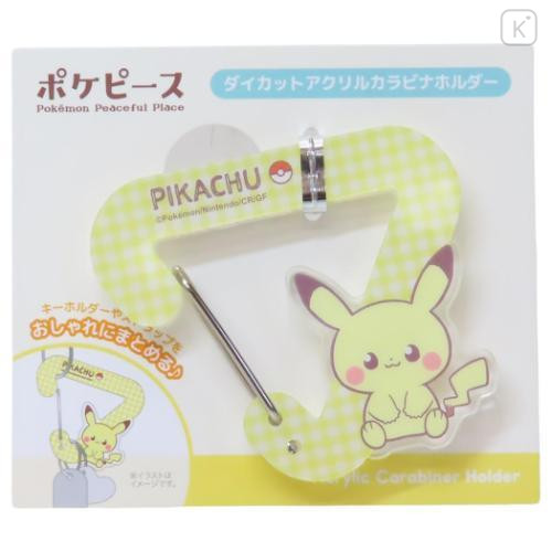 Japan Pokemon Acrylic Carabiner - Pikachu : Pokepeace Gingham - 1