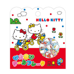 Japan Sanrio Marble Sticker Flakes - Hello Kitty & Hello Mimmy